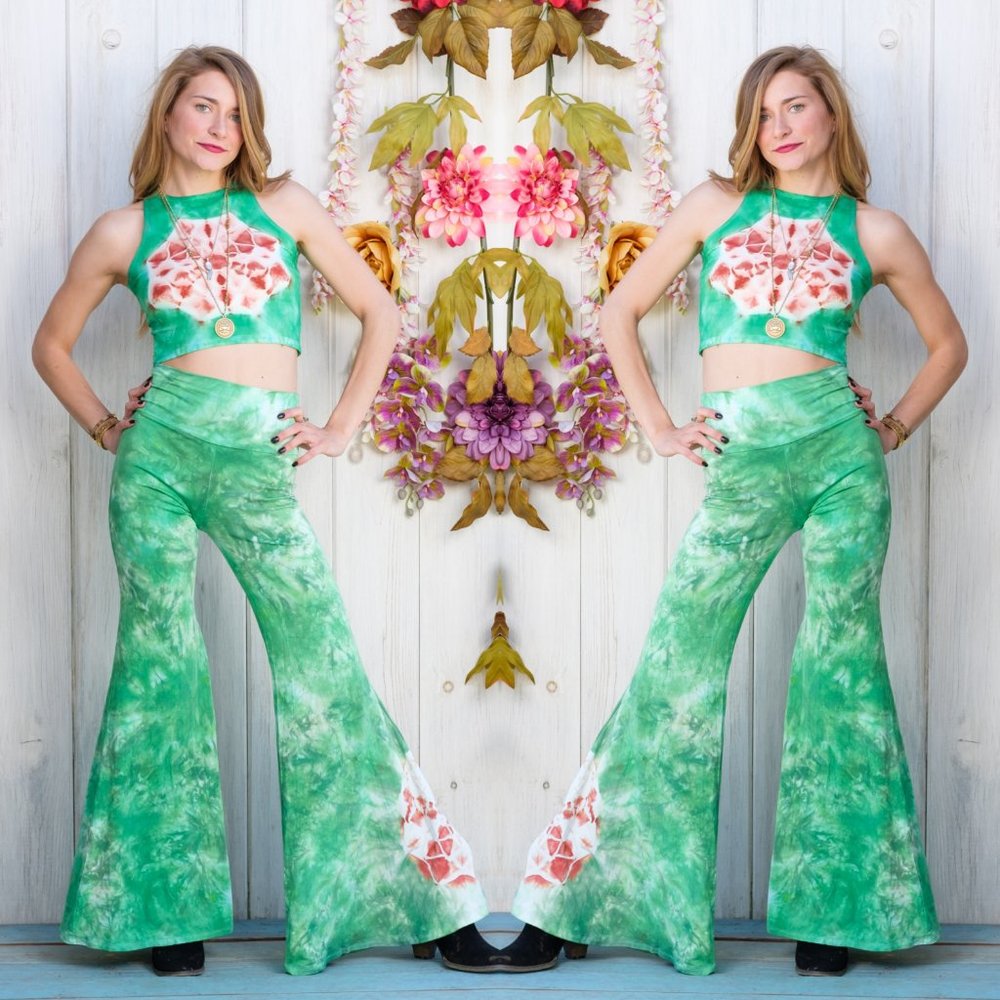 NEW! Green Tie Dye Bell Bottoms